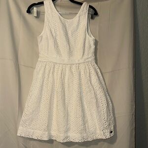 Quiksilver Wax Flower Backless Ivory Dress size medium cotton fully lined bride